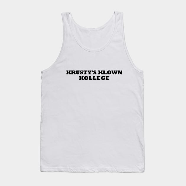 Krusty's Klown Kollege Tank Top by Solenoid Apparel